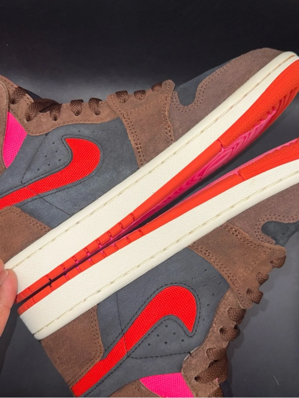 Size 6.5 - Air Jordan 1 Zoom Comfort 2 High Cacao Wow Picante Red Wmns, No Box